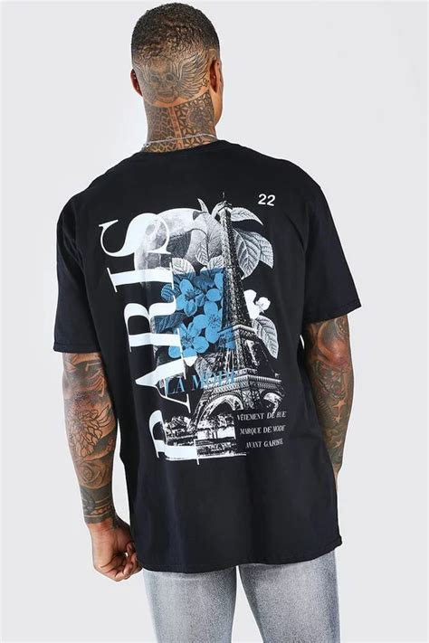 Burberry Men's Sketch Print Oversize Cotton Graphic Tee